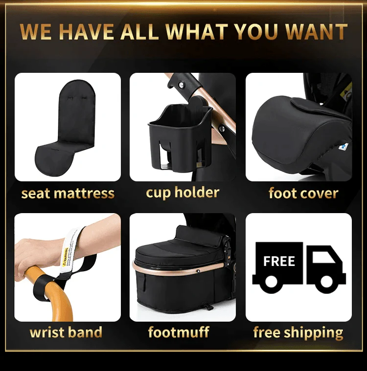 Baby Stroller - Portable Travel Folding Pram - Image 12