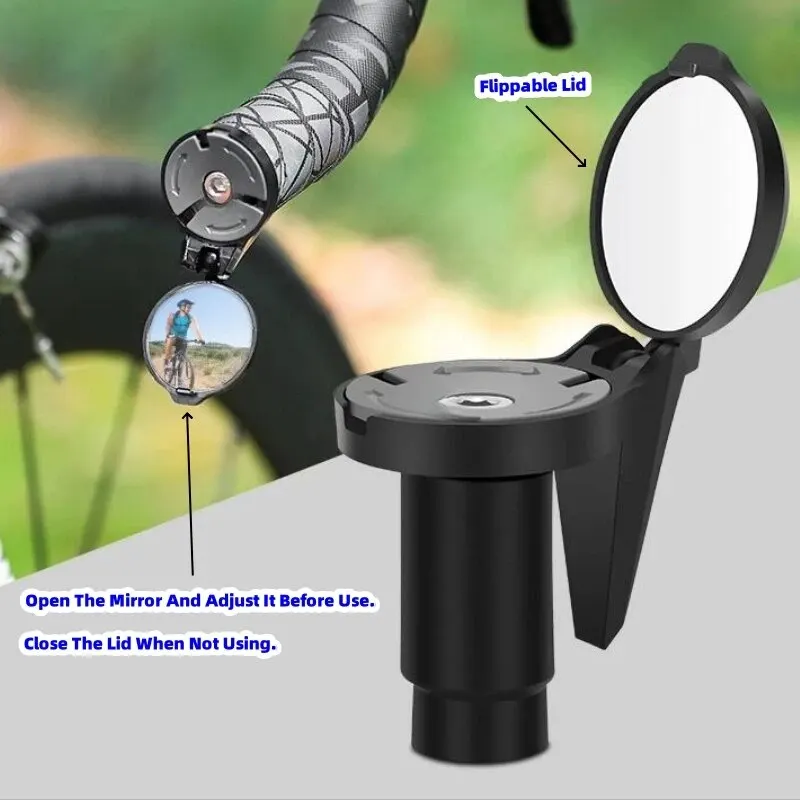 Bicycle 1PC Rear View Convex Mirror Handlebar Drop Bar Mount Acrylic Lens Back Sight Reflector Light Weight - Image 11