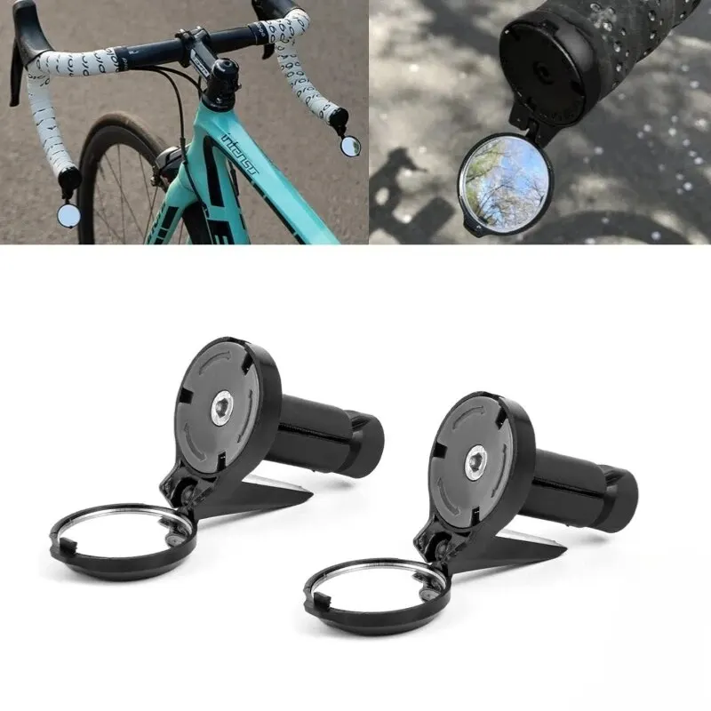 Bicycle 1PC Rear View Convex Mirror Handlebar Drop Bar Mount Acrylic Lens Back Sight Reflector Light Weight - Image 3