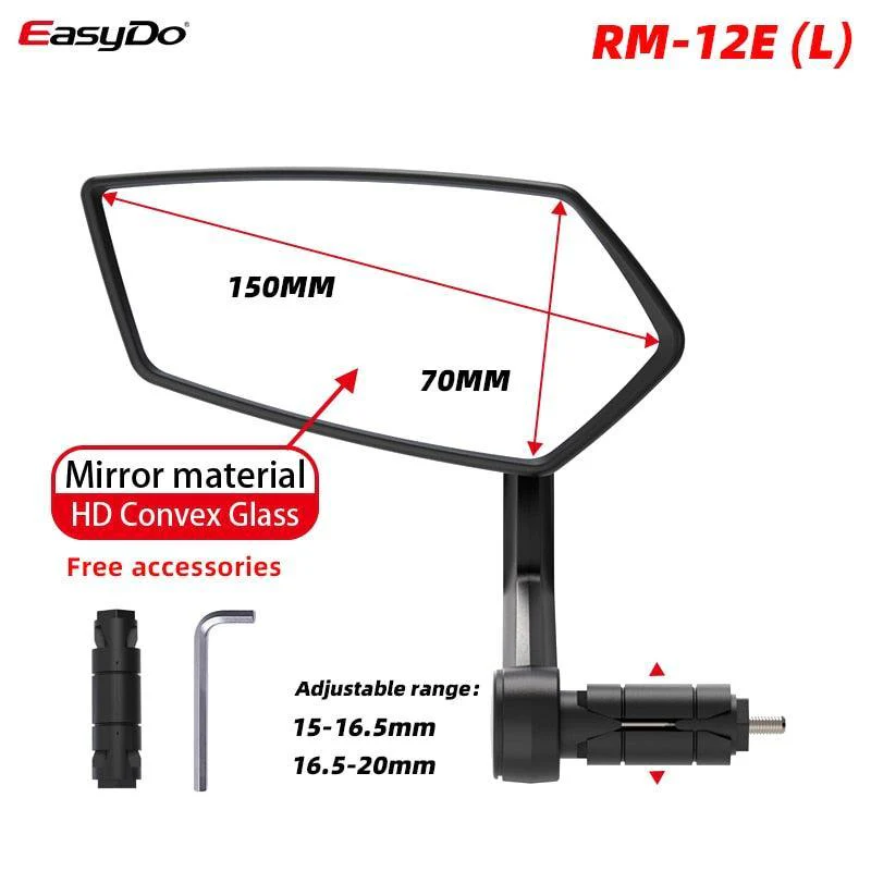 Easy Do Bicycle Handlebar Rear View Mirror 360 Rotate - Image 7