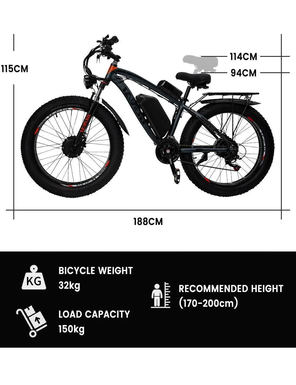 GUNAI GN88 Dual Motor Electric Bike - Image 4