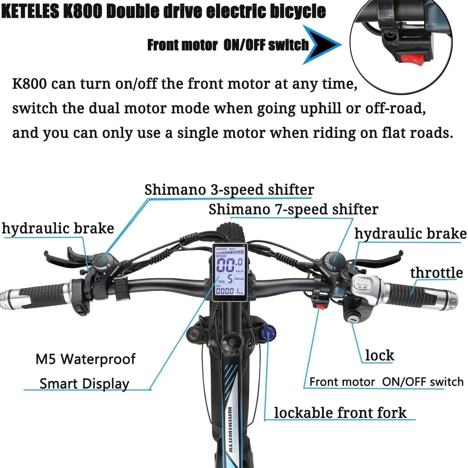 Keteles K800 Dual Motor Electric Bike - Image 10