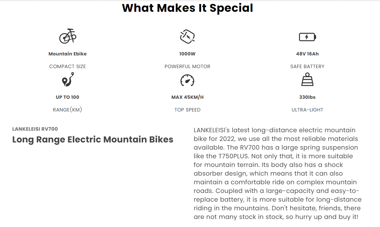 Lankeleisi RV700 Electric Mountain Bike - Image 15