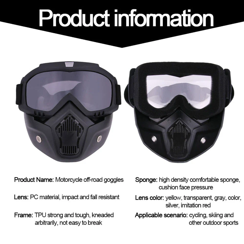 Outdoor Sport Windproof Mask Goggle Hd Bicycle Glasses Eyewear Riding Suv Summer Uv Protection Sunglasses - Image 12