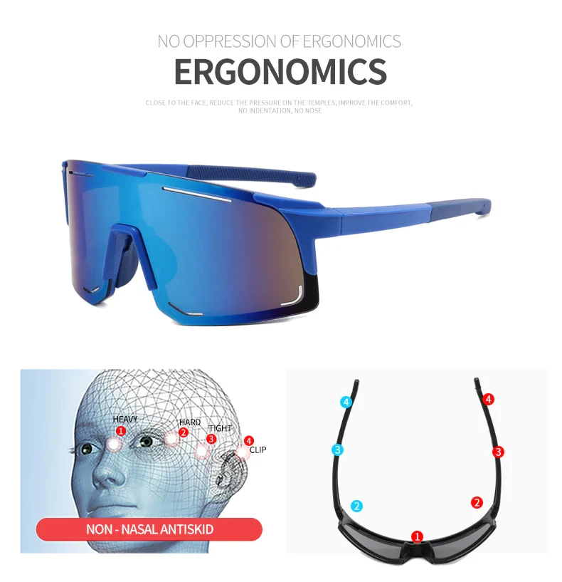 Polarized Cycling Sunglasses UV Protection Windproof Glasses For Men Women Polarized Lens Road Riding Bike Sport Glasses Eyewear - Image 10