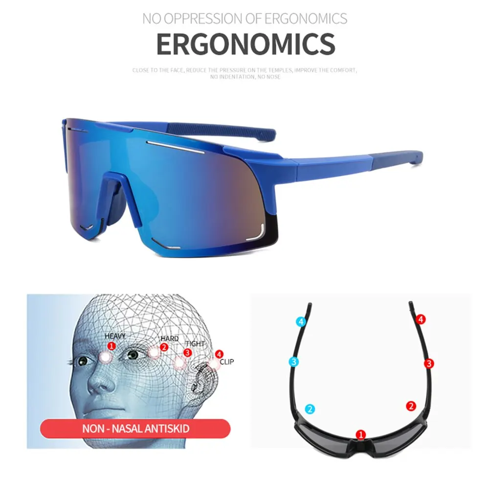 Polarized Cycling Sunglasses UV Protection Windproof Glasses For Men Women Polarized Lens Road Riding Bike Sport Glasses Eyewear - Image 4