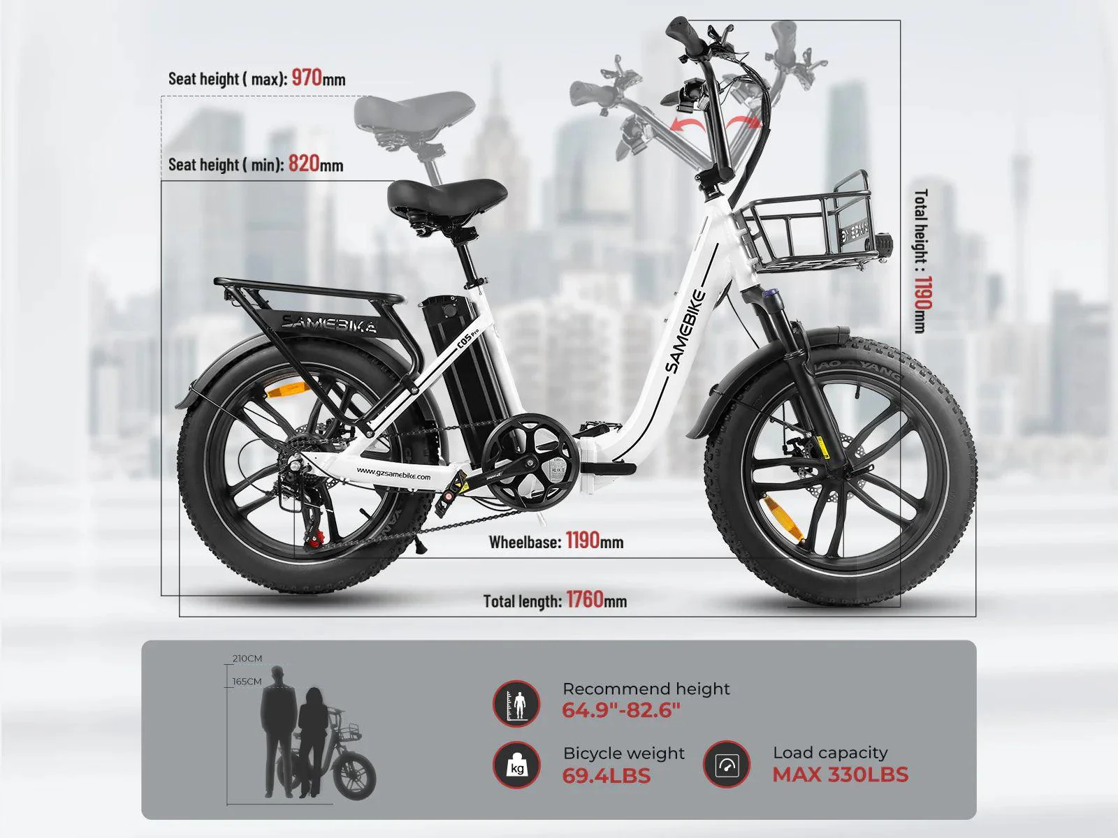 Samebike C05 Pro Electric Bike - Image 10