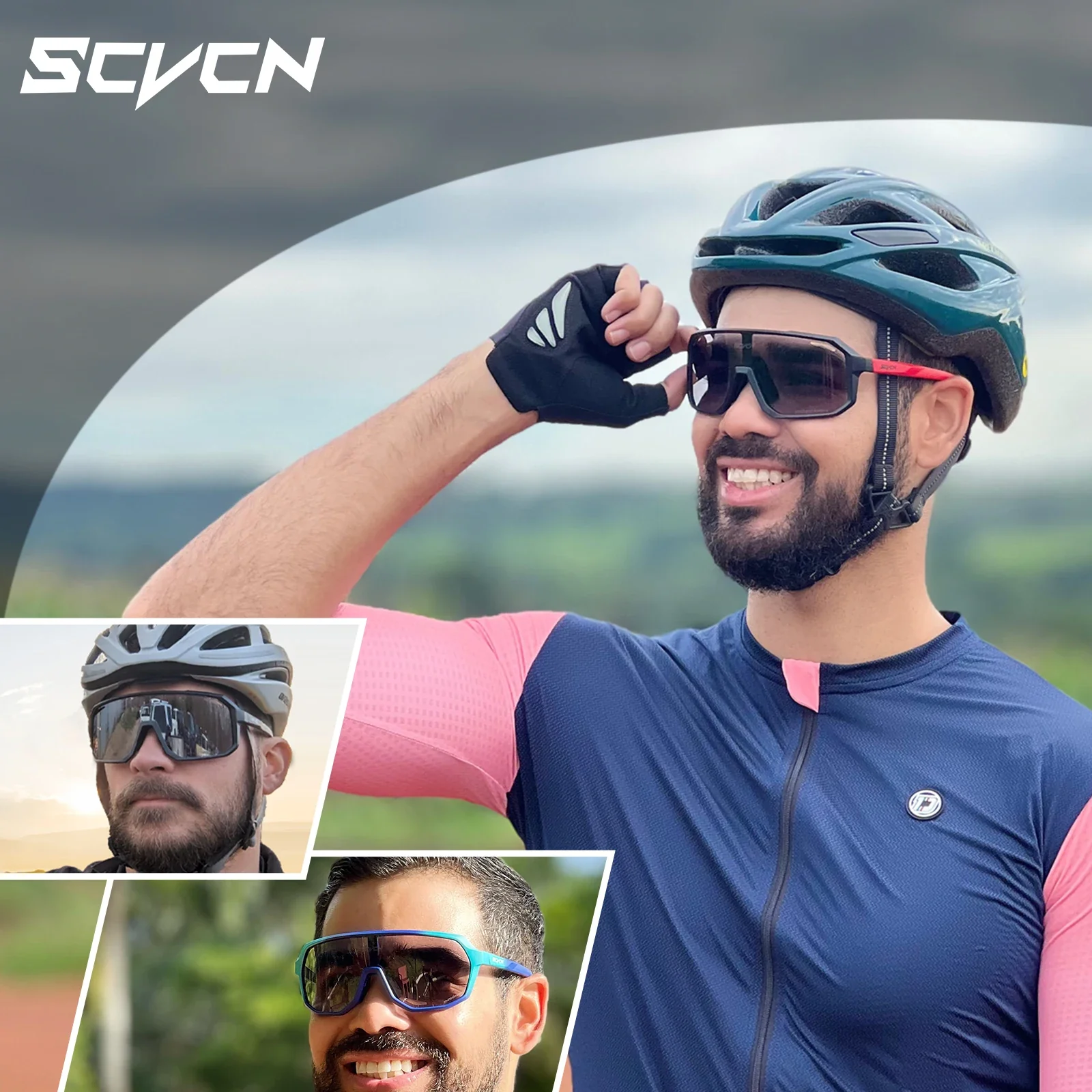 SCVCN Cycling Sunglasses Photochromic Glasses for Men Sun Mountain Bike Road Bicycle Eyewear Cycle Goggles Sports UV400 MTB - Image 4