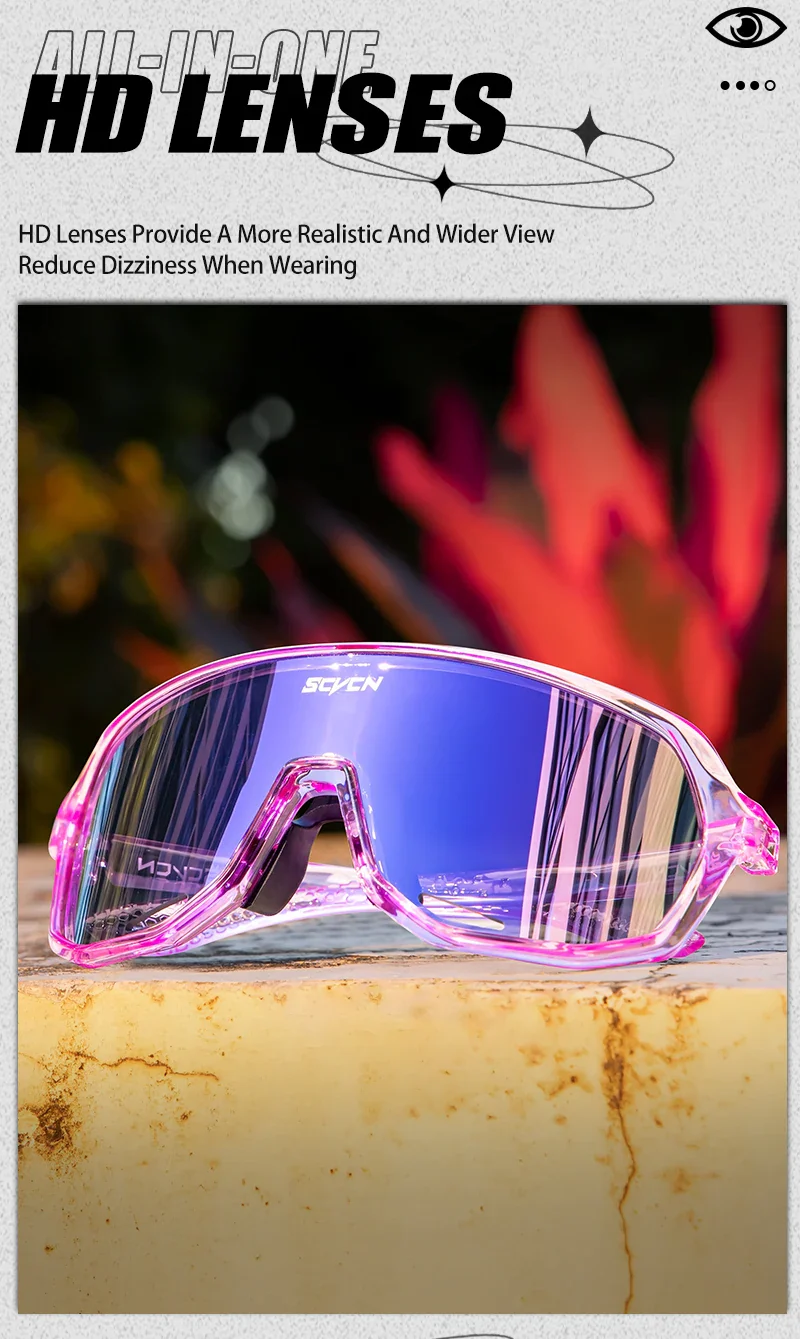 SCVCN New Outdoor Cycling Glasses Bike Sunglasses Men UV400 Eyewear Sports MTB Goggles Bicycle Women Riding Hiking Sunglasses - Image 11