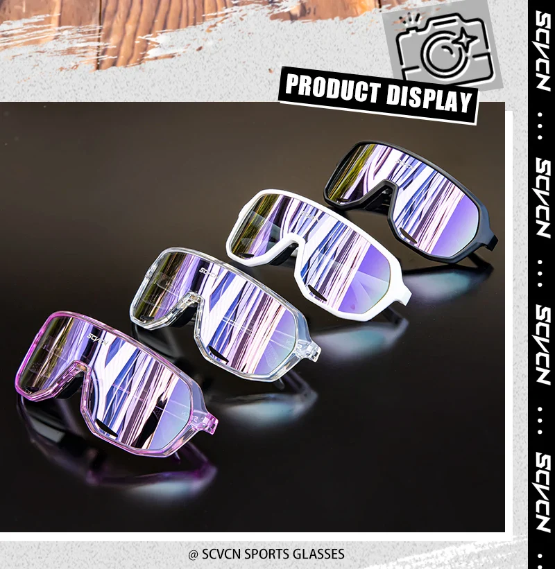 SCVCN New Outdoor Cycling Glasses Bike Sunglasses Men UV400 Eyewear Sports MTB Goggles Bicycle Women Riding Hiking Sunglasses - Image 15