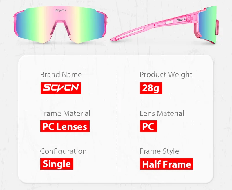 SCVCN new Outdoor Cycling Sunglasses Men MTB Bike Glasses  Sports Mountain Climbing fishing Women Bicycle Cycling UV400 Goggles - Image 15