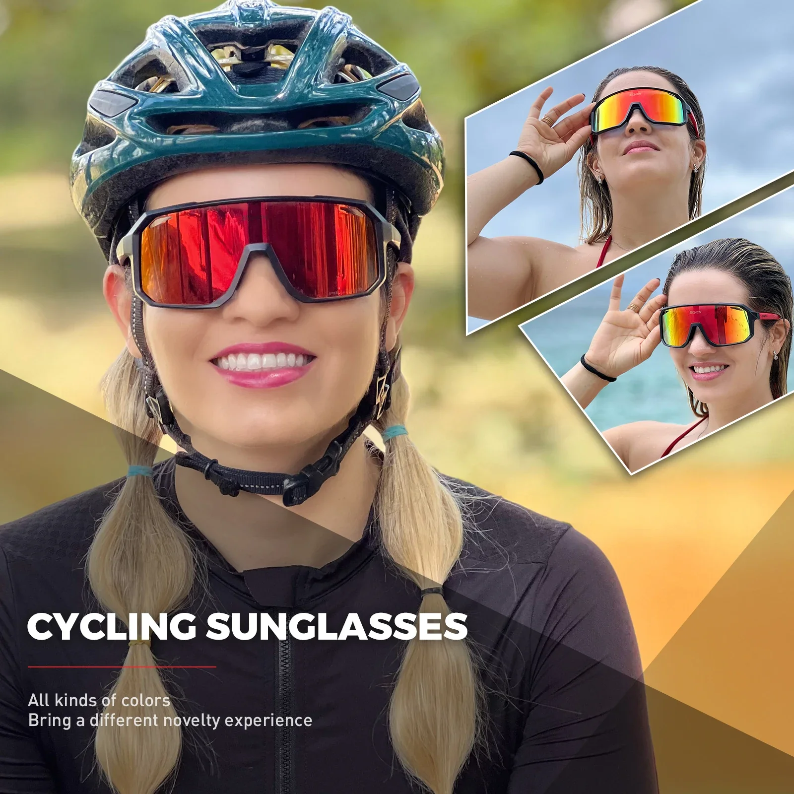 SCVCN Sports Men UV400 Sunglasses Cycling Glasses Runing Cycl Camp Bike Eyewear MTB Outdoor Goggles Bicycle Women Hunting - Image 4