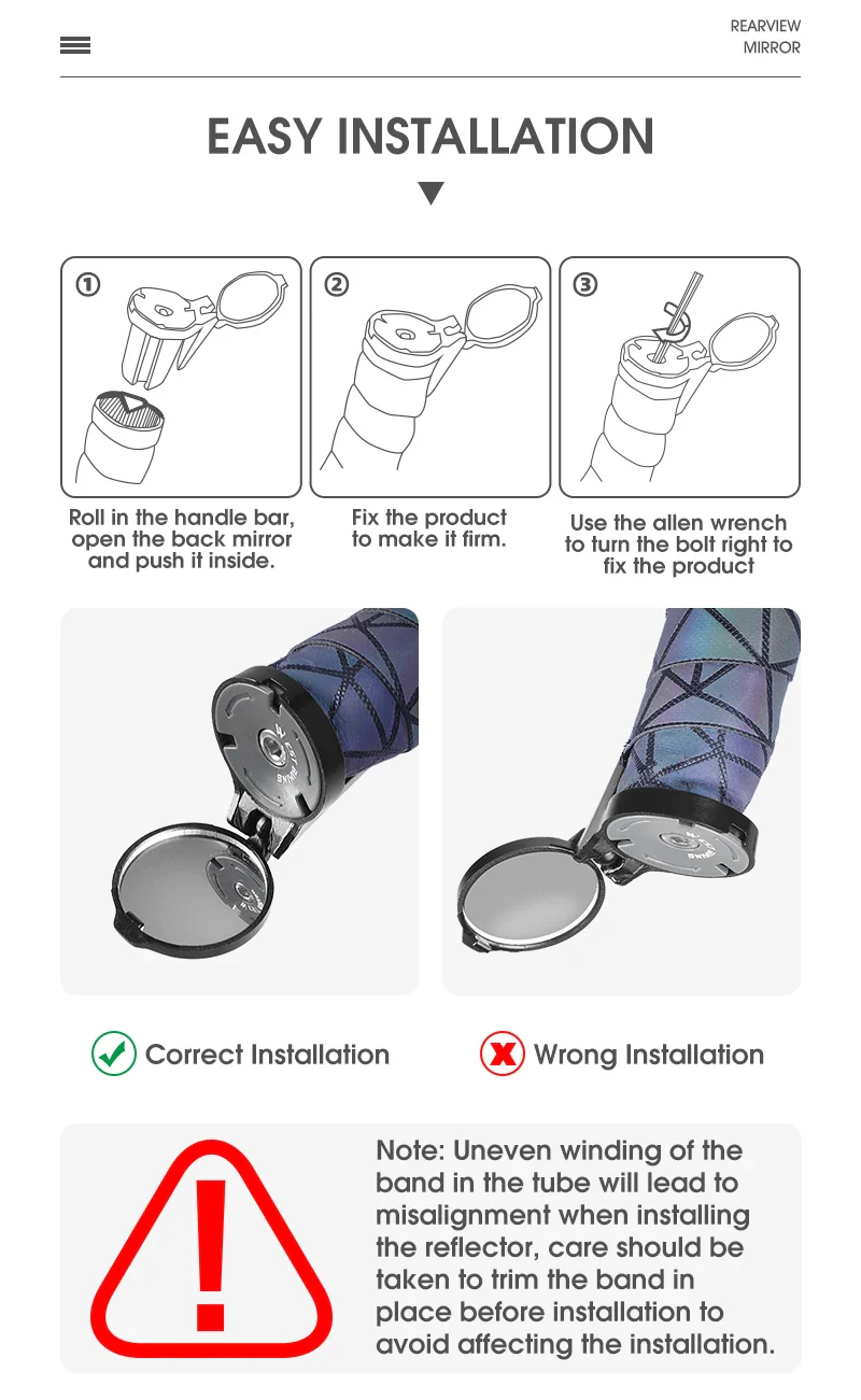 WEST BIKING Bicycle Rearview Mirror Universal Adjustable Convex Mirrors Rotate Handlebar End Mirror MTB Road Bike Accessories - Image 16