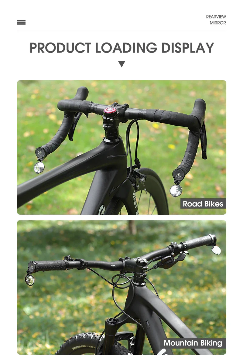 WEST BIKING Bicycle Rearview Mirror Universal Adjustable Convex Mirrors Rotate Handlebar End Mirror MTB Road Bike Accessories - Image 17