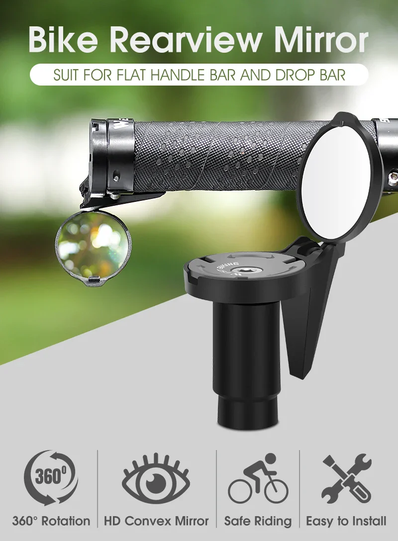 WEST BIKING Bicycle Rearview Mirror Universal Adjustable Convex Mirrors Rotate Handlebar End Mirror MTB Road Bike Accessories - Image 7